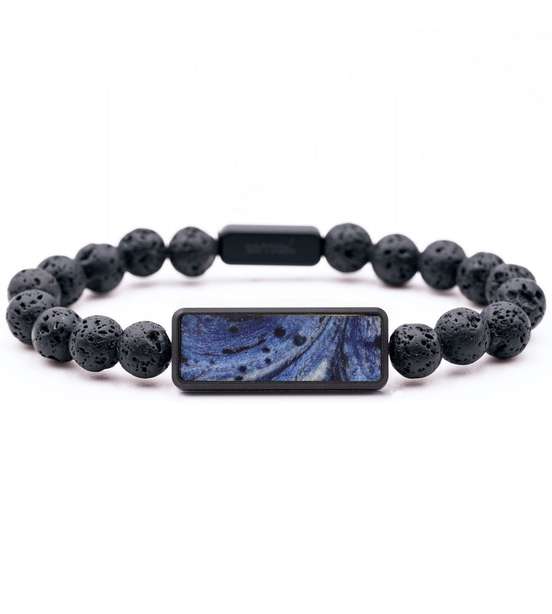 Lava Bead ResinArt Bracelet - Abram (Blue, 794243)