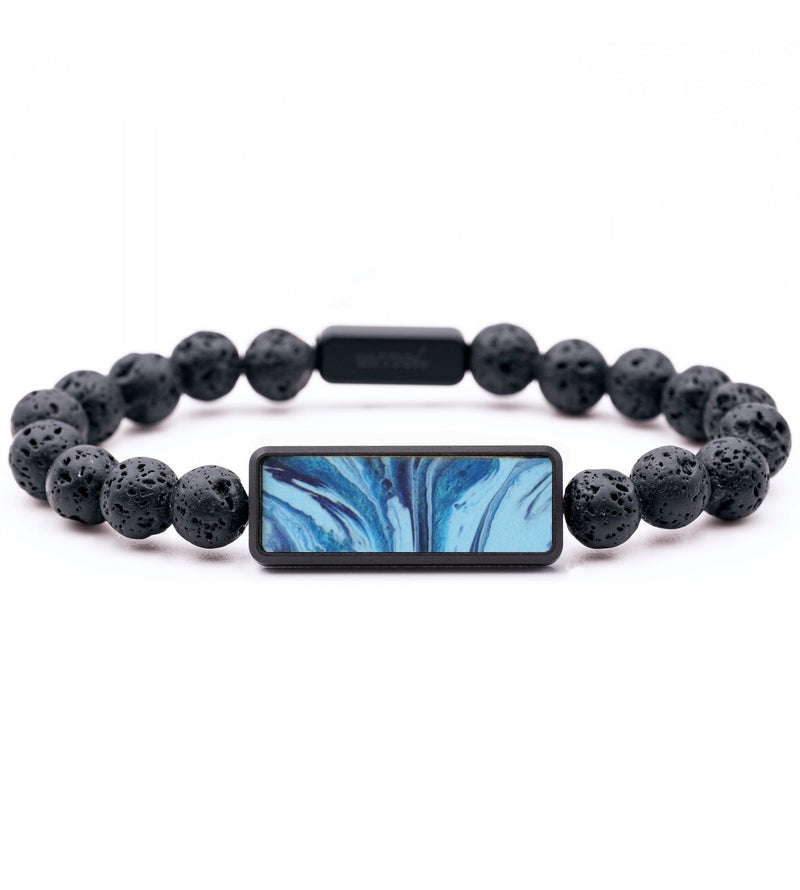Lava Bead ResinArt Bracelet - Arlene (Blue, 794247)