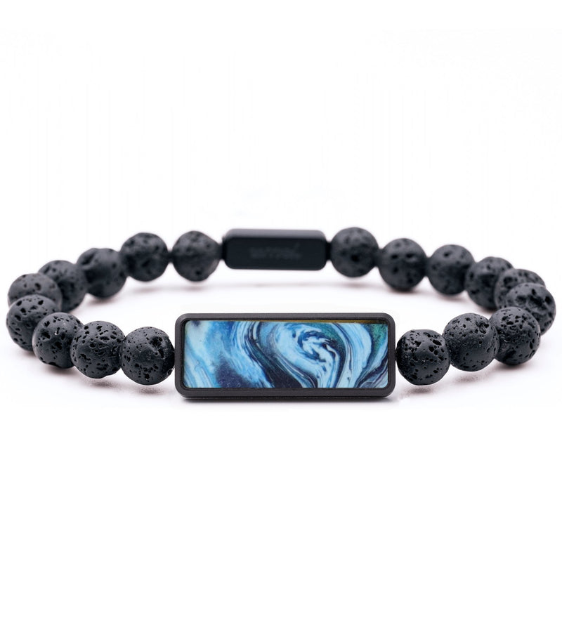 Lava Bead ResinArt Bracelet - Maximus (Blue, 794260)
