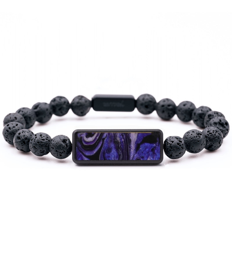 Lava Bead ResinArt Bracelet - Nataly (Purple, 794292)