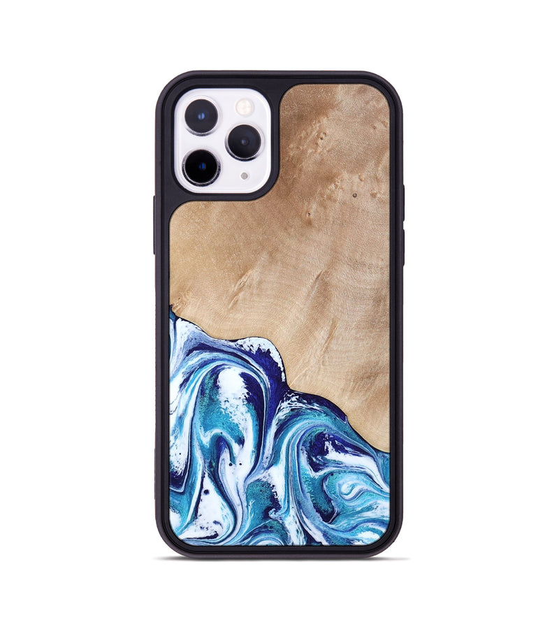 iPhone 11 Pro Wood Phone Case - Pink (Blue, 794387)