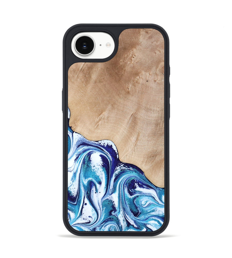 iPhone 16e Wood Phone Case - Pink (Blue, 794387)