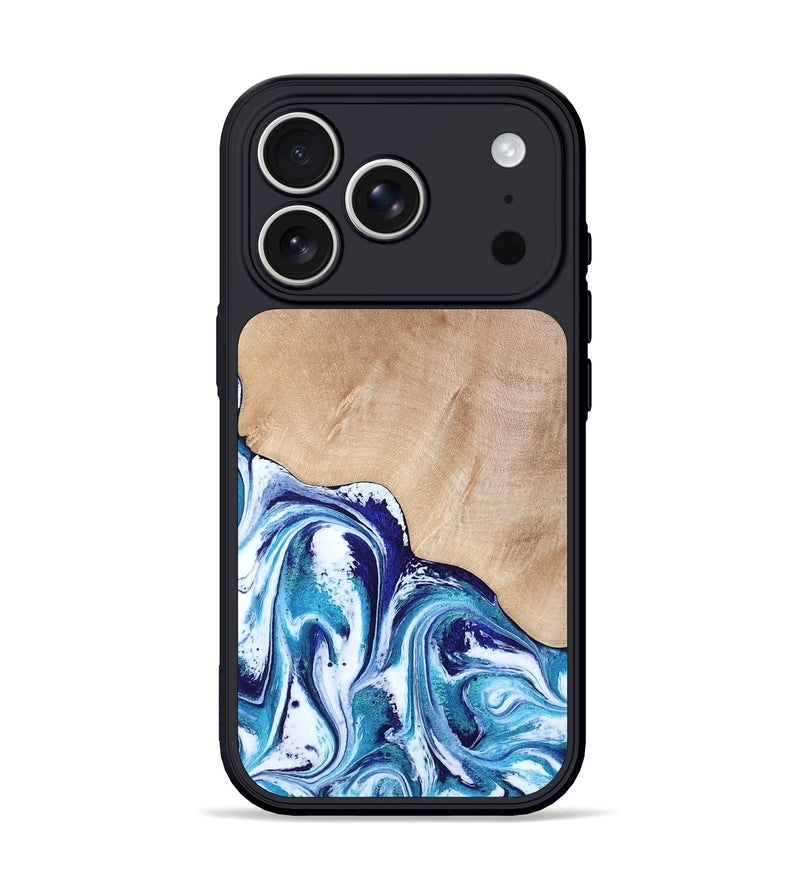 iPhone 17 Pro Wood Phone Case - Pink (Blue, 794387)