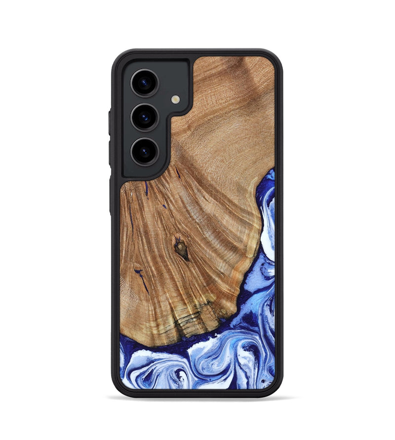 Galaxy S24 Wood Phone Case - Corine (Blue, 794393)