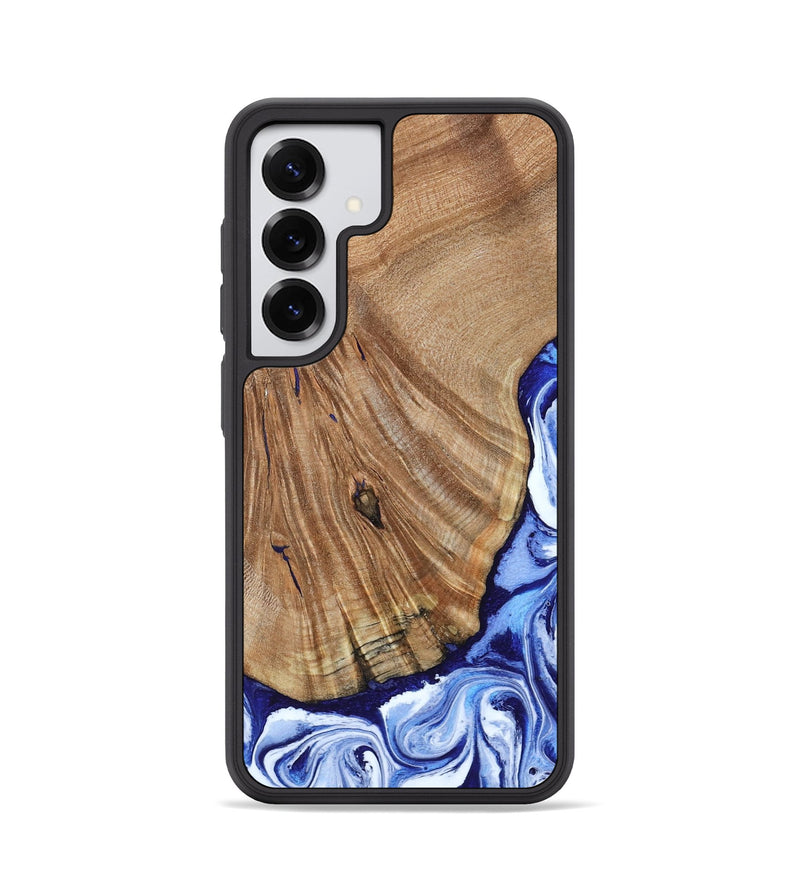 Galaxy S25 Wood Phone Case - Corine (Blue, 794393)