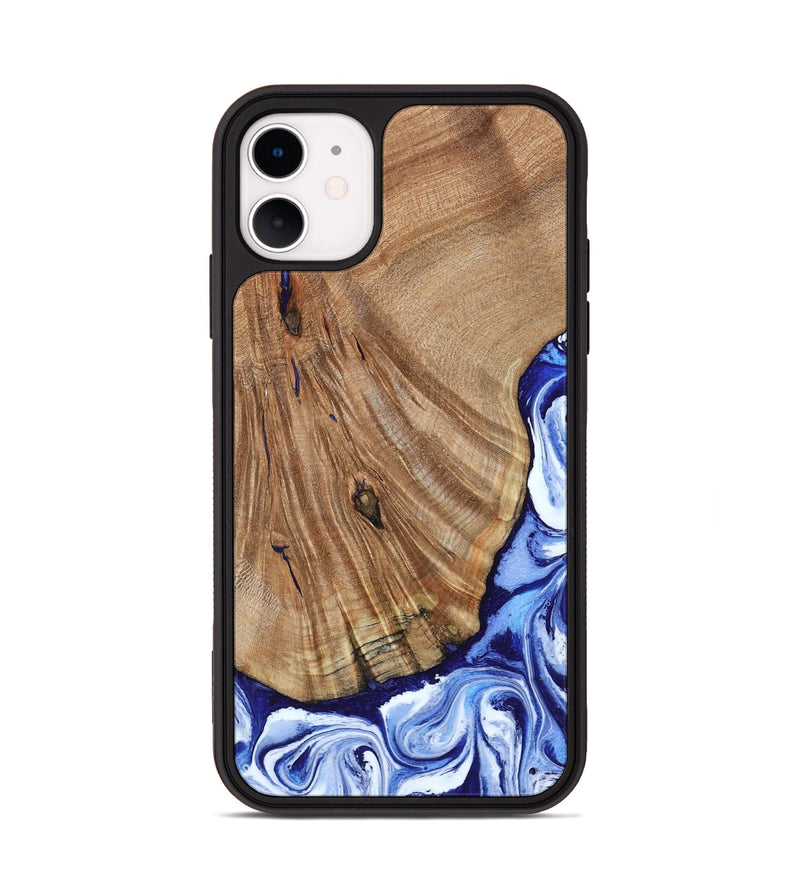 iPhone 11 Wood Phone Case - Corine (Blue, 794393)