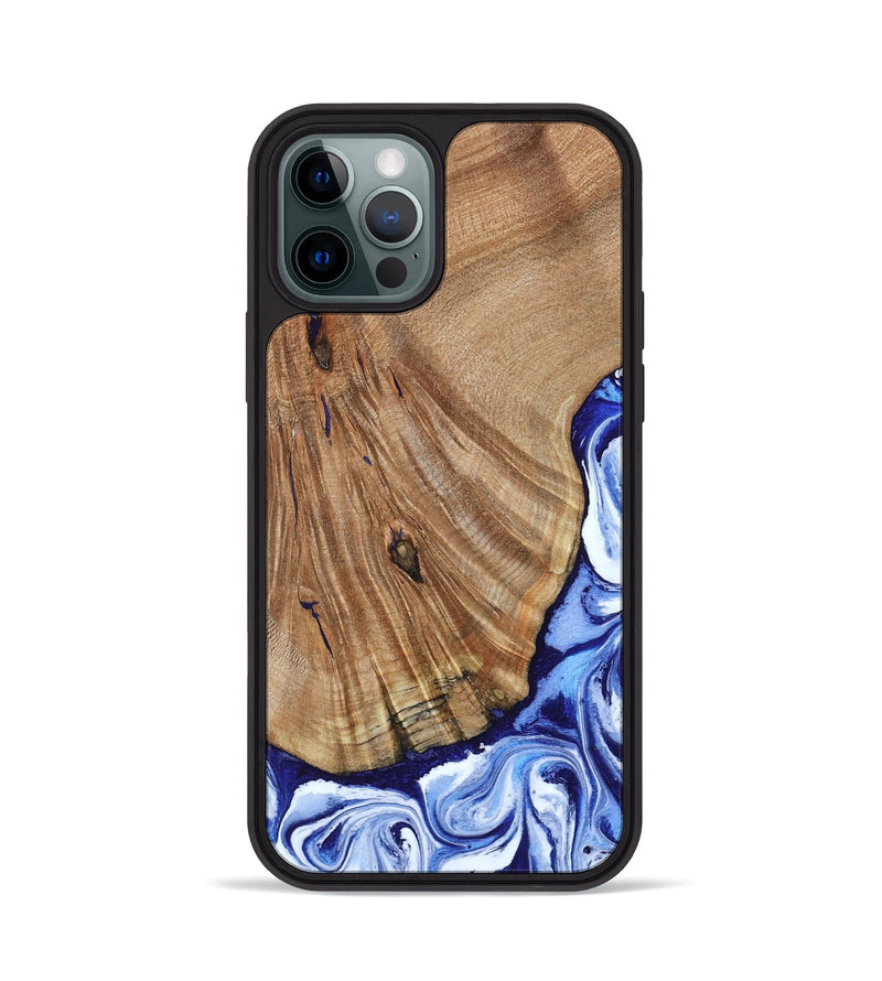 iPhone 12 Pro Wood Phone Case - Corine (Blue, 794393)