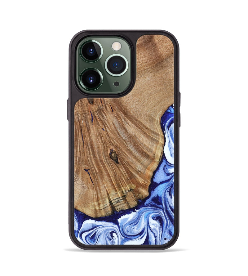 iPhone 13 Pro Wood Phone Case - Corine (Blue, 794393)