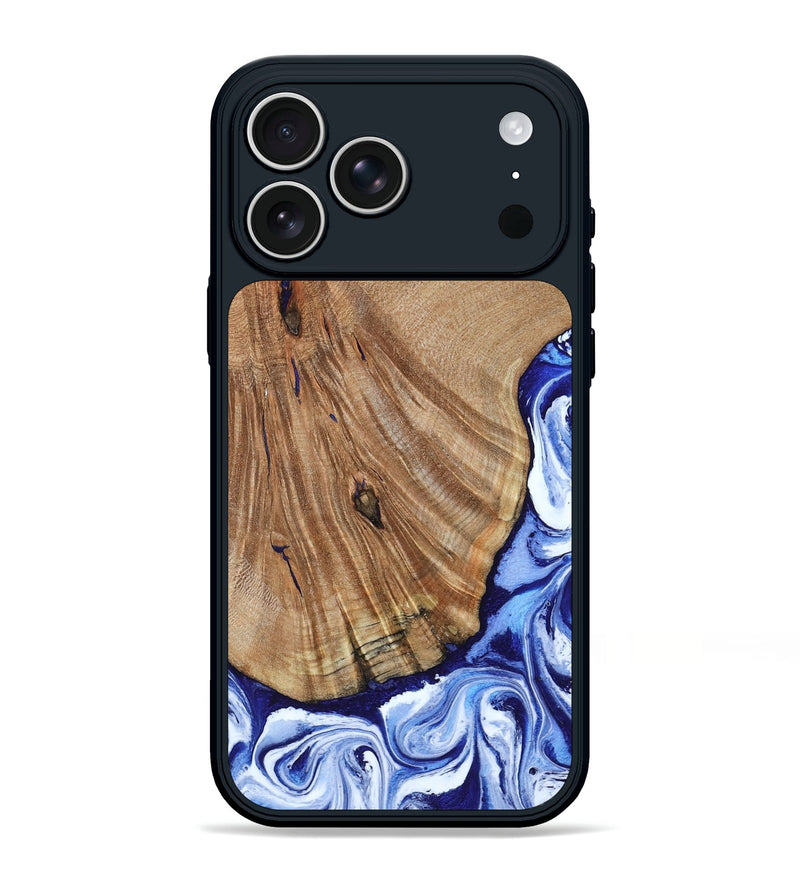 iPhone 17 Pro Max Wood Phone Case - Corine (Blue, 794393)
