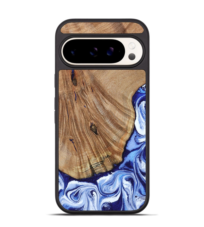 Pixel 9 Wood Phone Case - Corine (Blue, 794393)