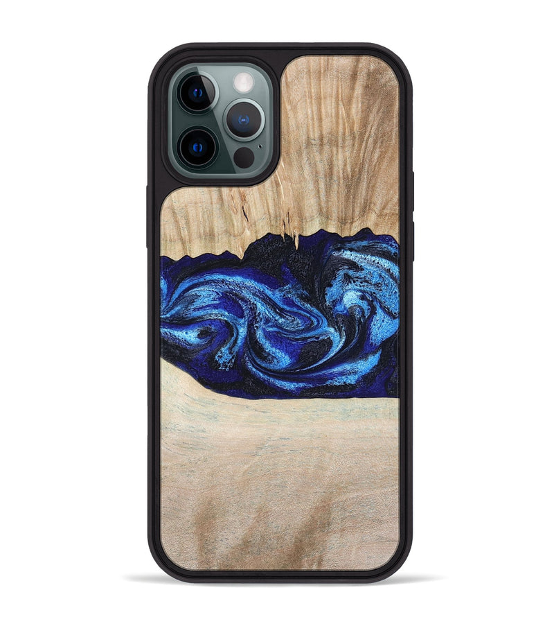 iPhone 12 Pro Max Wood Phone Case - Muriel (Blue, 794396)