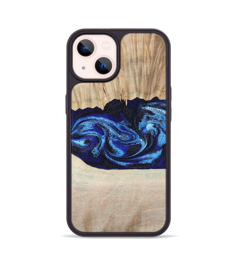 iPhone 14 Wood Phone Case - Muriel (Blue, 794396)