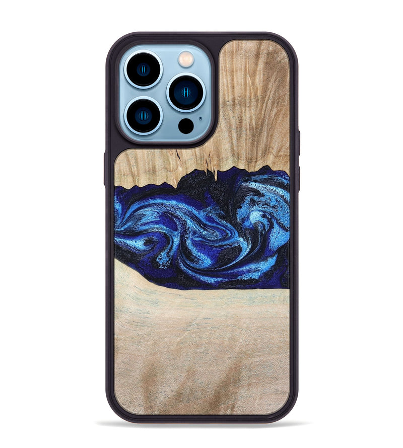 iPhone 14 Pro Max Wood Phone Case - Muriel (Blue, 794396)