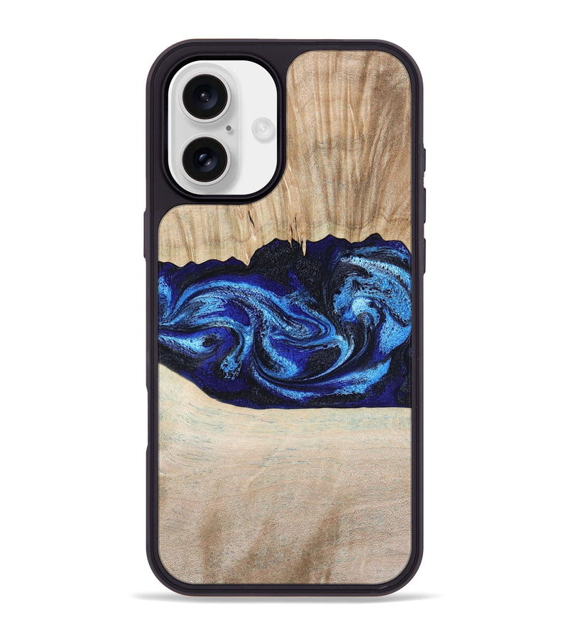 iPhone 16 Plus Wood Phone Case - Muriel (Blue, 794396)