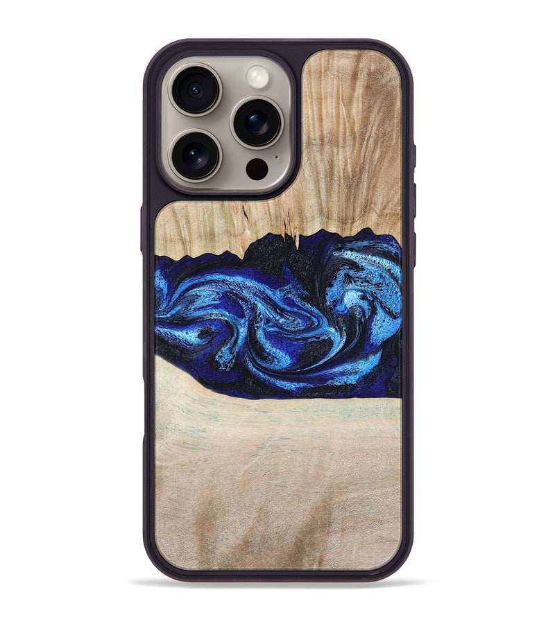 iPhone 16 Pro Max Wood Phone Case - Muriel (Blue, 794396)
