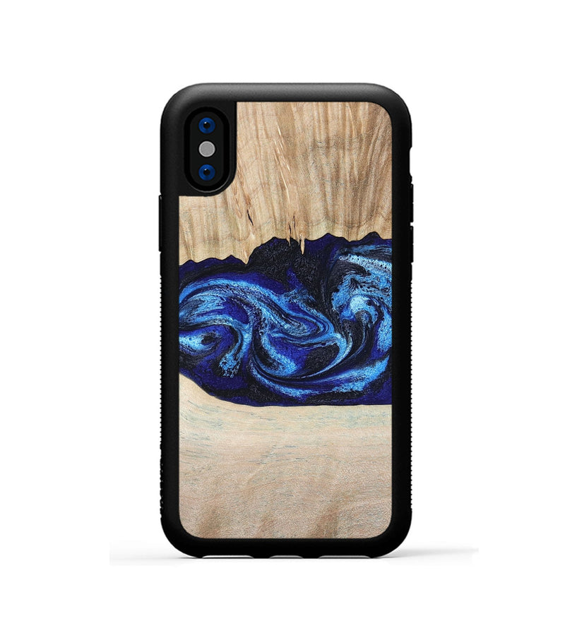 iPhone Xs Wood Phone Case - Muriel (Blue, 794396)