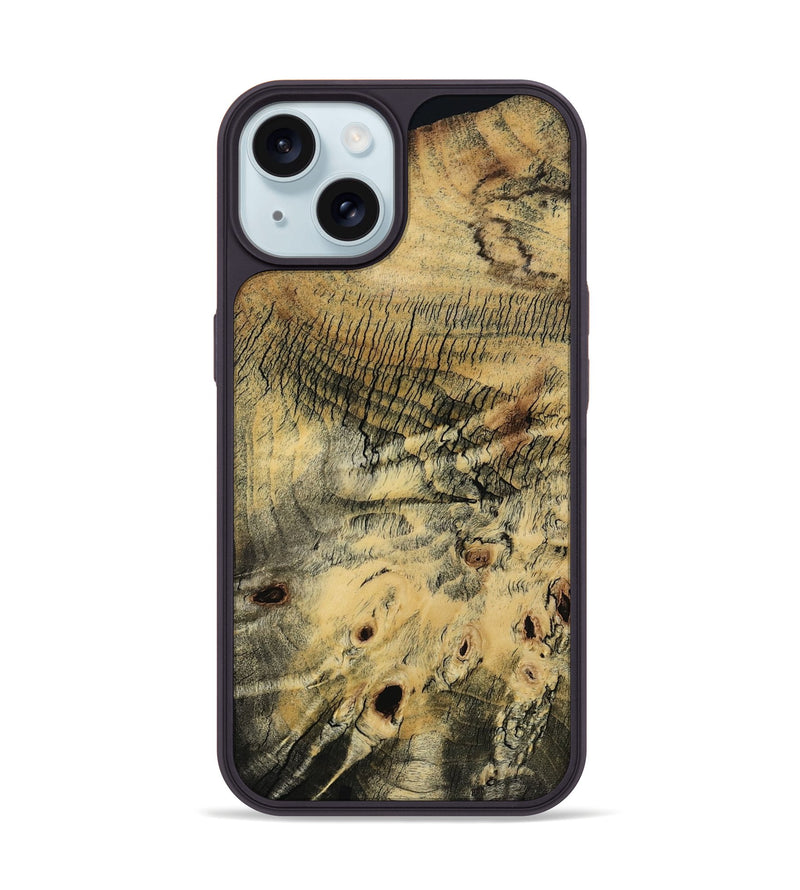iPhone 15 Wood Phone Case - Karim (Wood Burl, 794410)