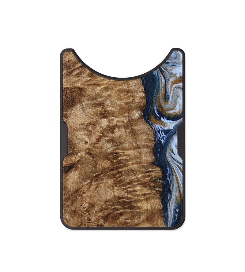 Alloy Wood Wallet - Janeen (Teal & Gold, 794483)