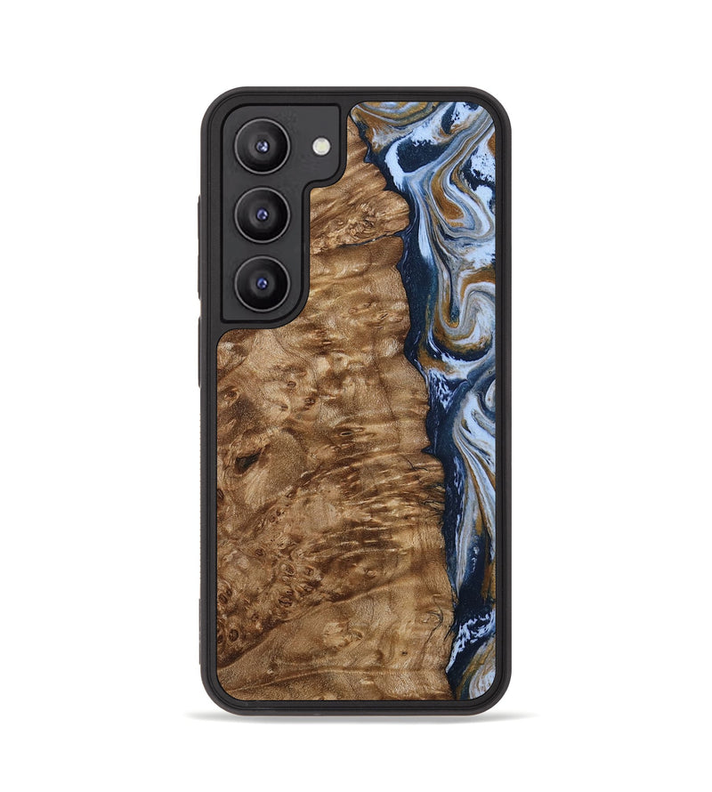 Galaxy S23 Wood Phone Case - Janeen (Teal & Gold, 794483)