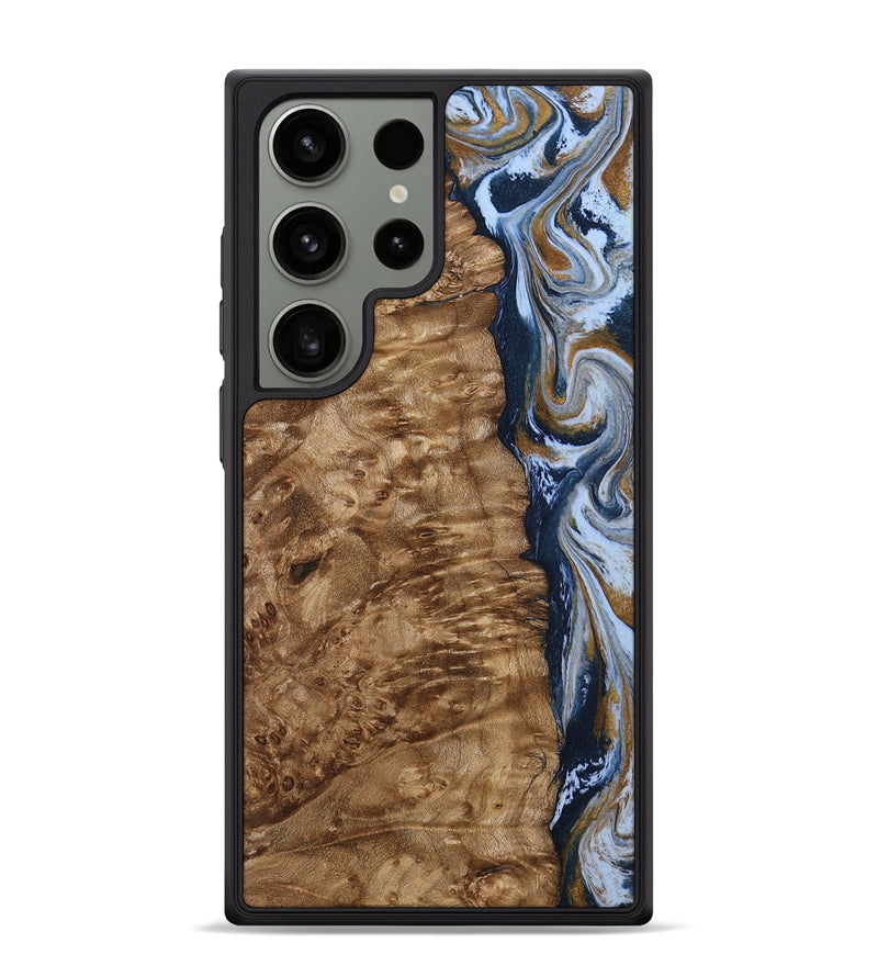 Galaxy S24 Ultra Wood Phone Case - Janeen (Teal & Gold, 794483)