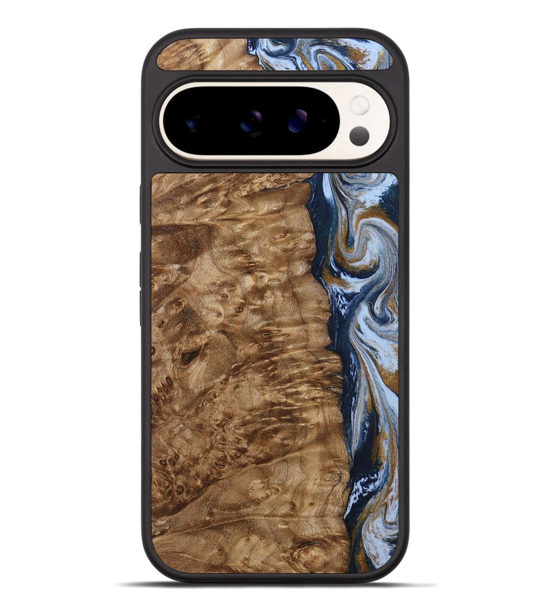 Pixel 9 Pro XL Wood Phone Case - Janeen (Teal & Gold, 794483)