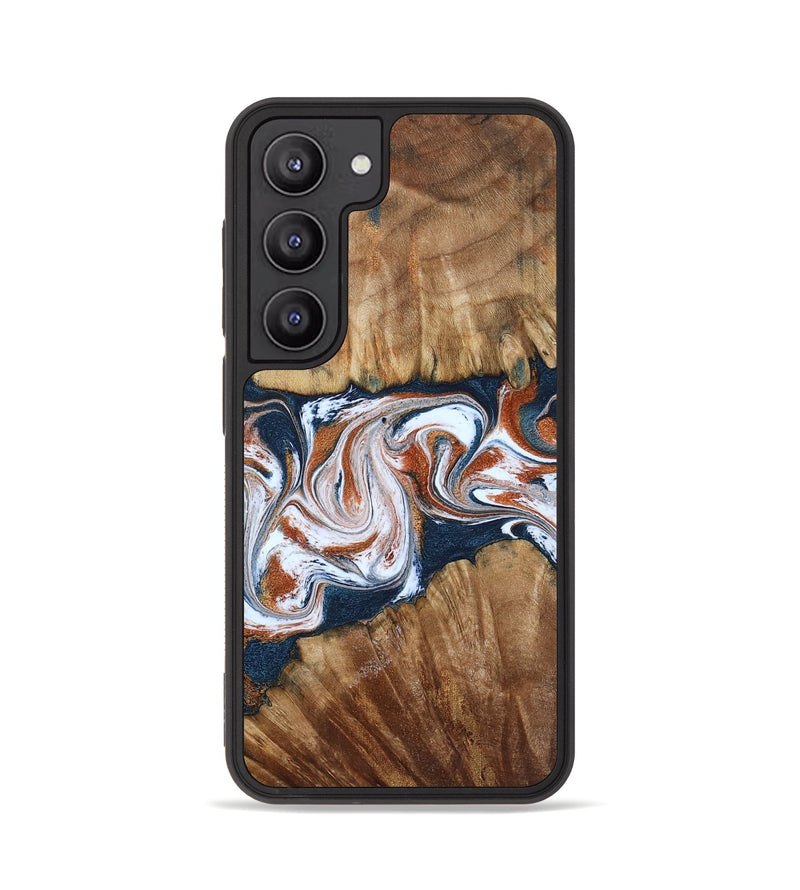 Galaxy S23 Wood Phone Case - Freida (Teal & Gold, 794486)