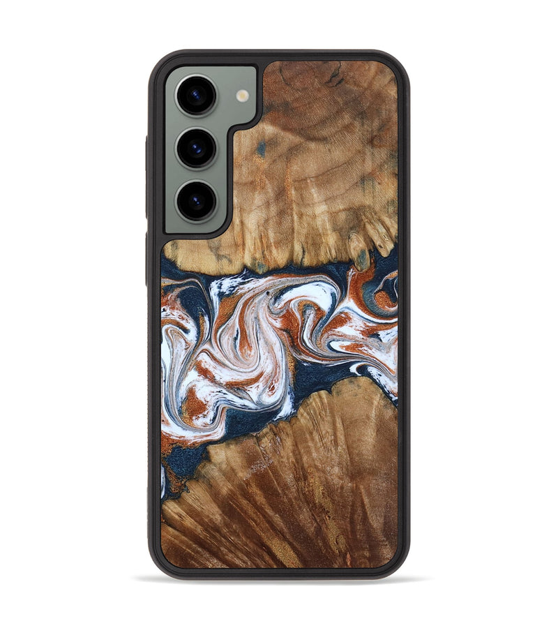 Galaxy S23 Plus Wood Phone Case - Freida (Teal & Gold, 794486)