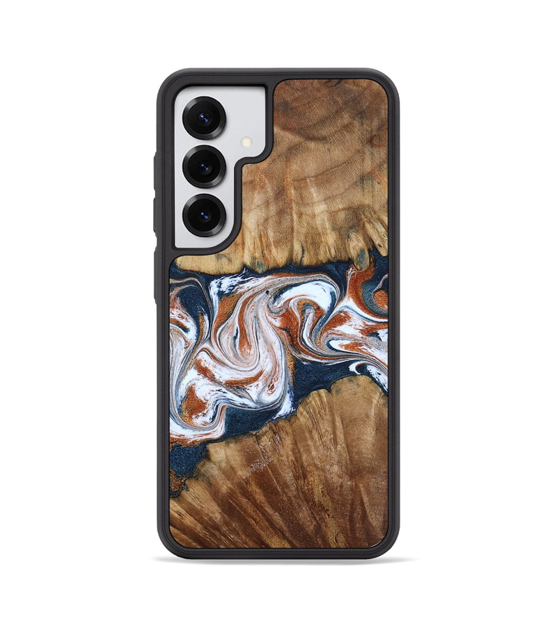 Galaxy S25 Wood Phone Case - Freida (Teal & Gold, 794486)