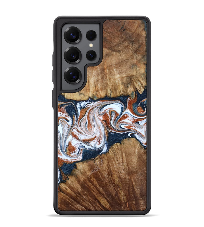 Galaxy S25 Ultra Wood Phone Case - Freida (Teal & Gold, 794486)