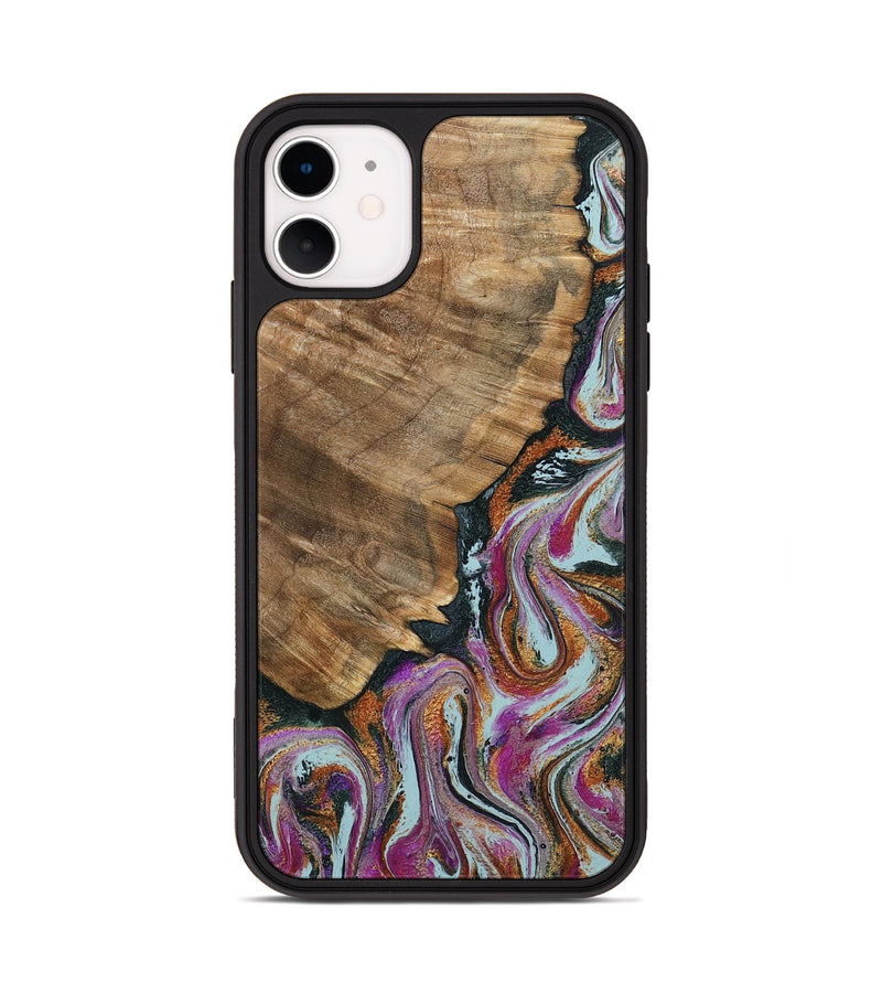 iPhone 11 Wood Phone Case - Albert (Green, 794544)