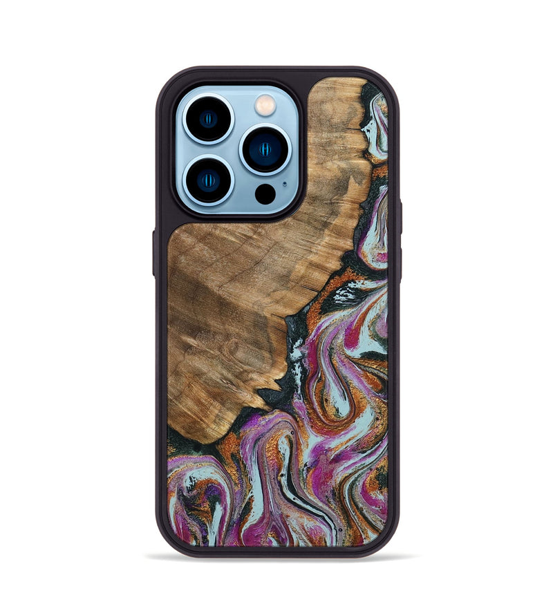 iPhone 14 Pro Wood Phone Case - Albert (Green, 794544)