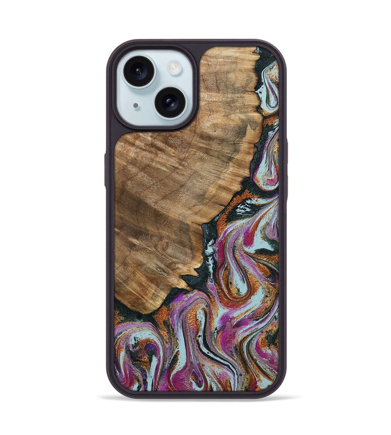 iPhone 15 Wood Phone Case - Albert (Green, 794544)