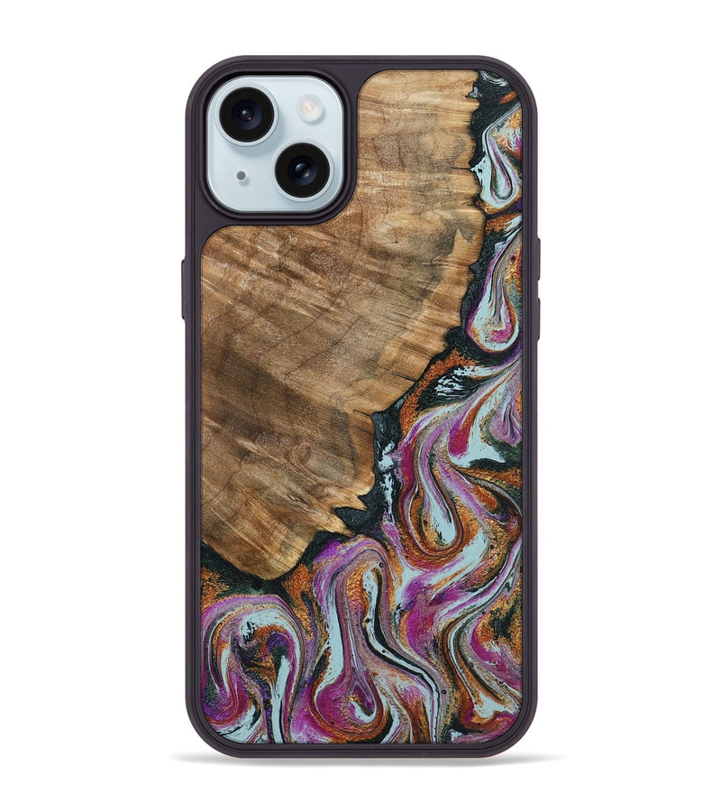 iPhone 15 Plus Wood Phone Case - Albert (Green, 794544)