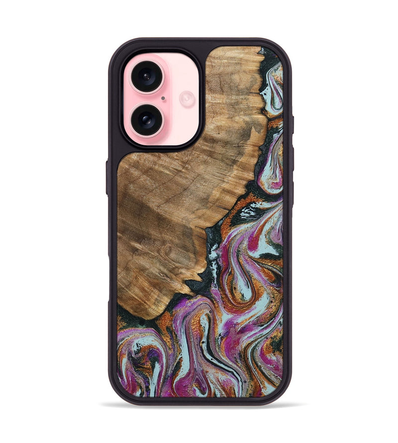 iPhone 16 Wood Phone Case - Albert (Green, 794544)