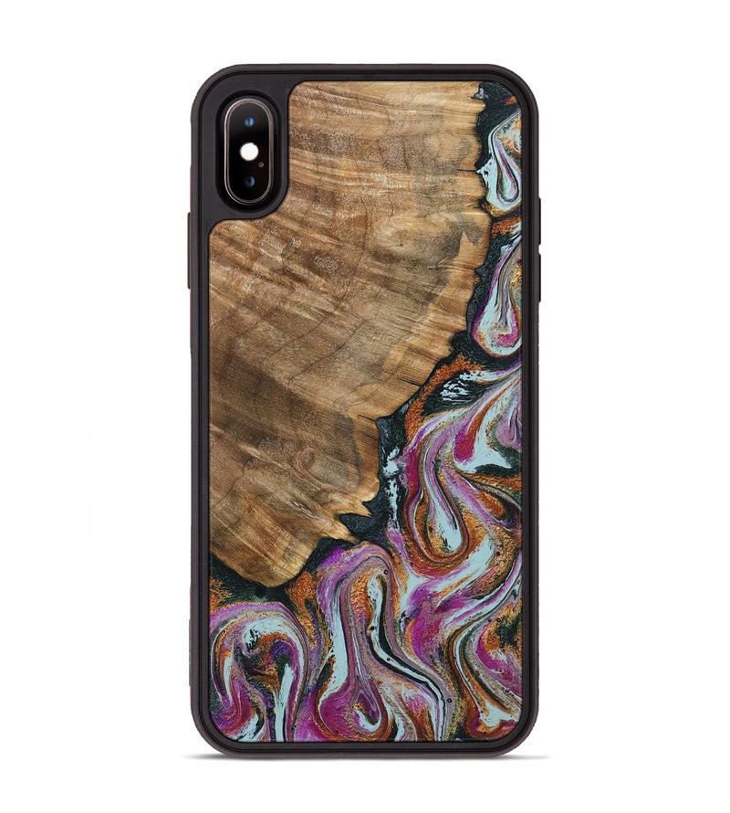 iPhone Xs Max Wood Phone Case - Albert (Green, 794544)
