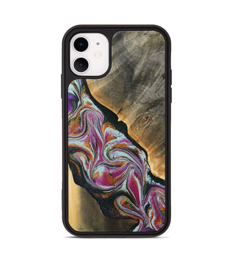 iPhone 11 Wood Phone Case - Renita (Green, 794546)