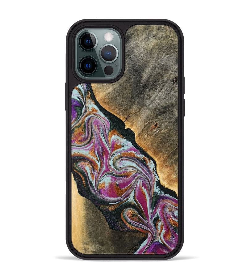 iPhone 12 Pro Max Wood Phone Case - Renita (Green, 794546)