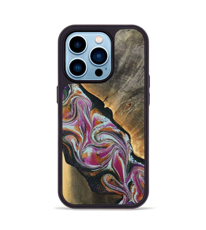 iPhone 14 Pro Wood Phone Case - Renita (Green, 794546)