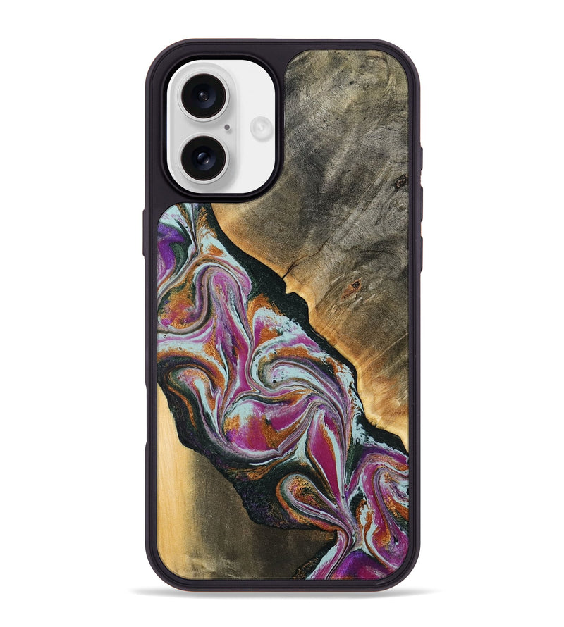 iPhone 16 Plus Wood Phone Case - Renita (Green, 794546)