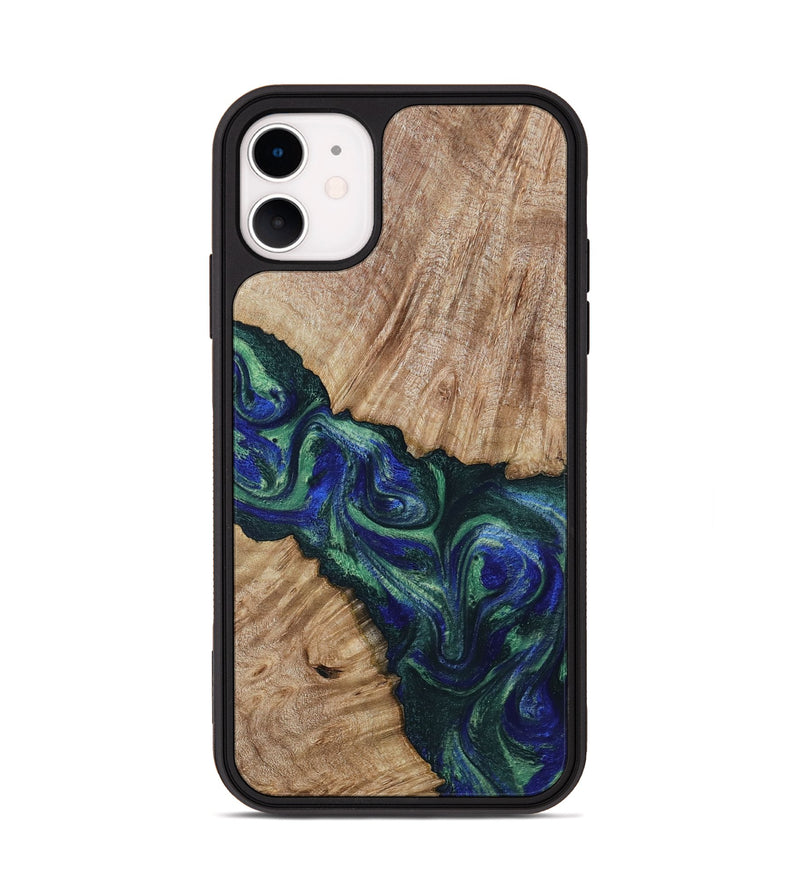 iPhone 11 Wood Phone Case - Metta (Green, 794550)