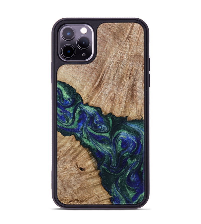 iPhone 11 Pro Max Wood Phone Case - Metta (Green, 794550)