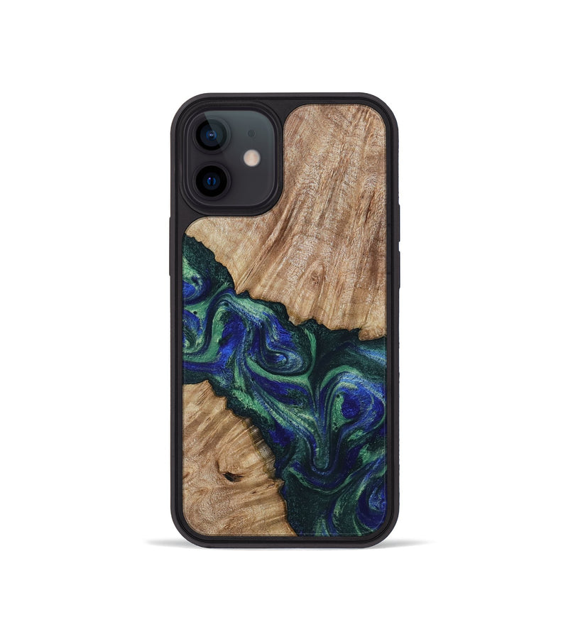 iPhone 12 mini Wood Phone Case - Metta (Green, 794550)