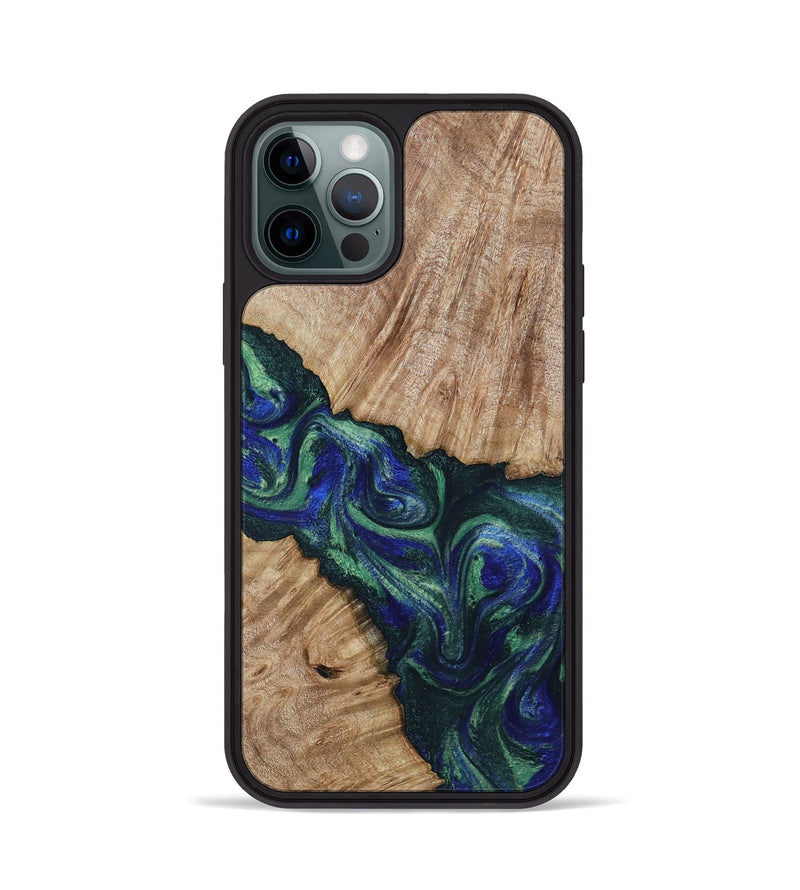iPhone 12 Pro Wood Phone Case - Metta (Green, 794550)