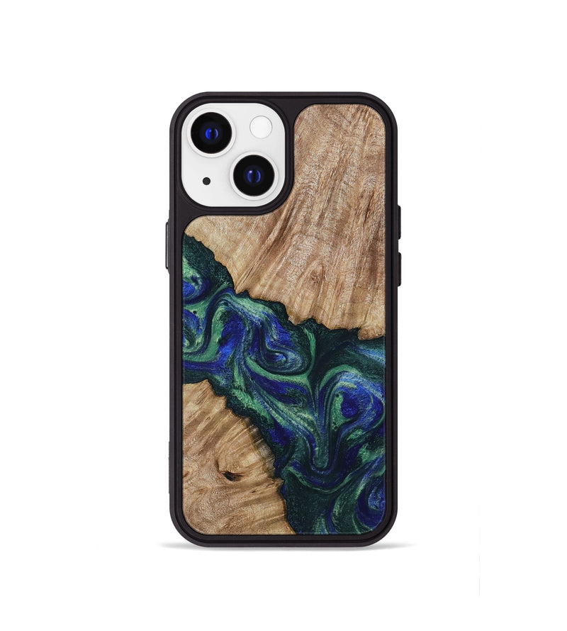 iPhone 13 mini Wood Phone Case - Metta (Green, 794550)
