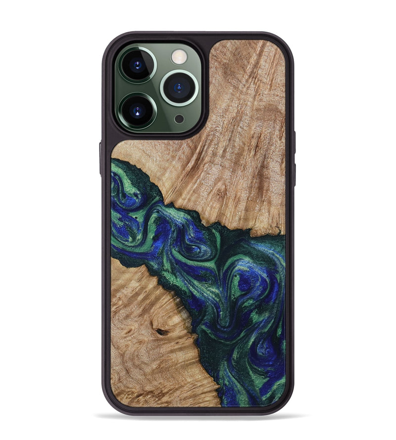 iPhone 13 Pro Max Wood Phone Case - Metta (Green, 794550)