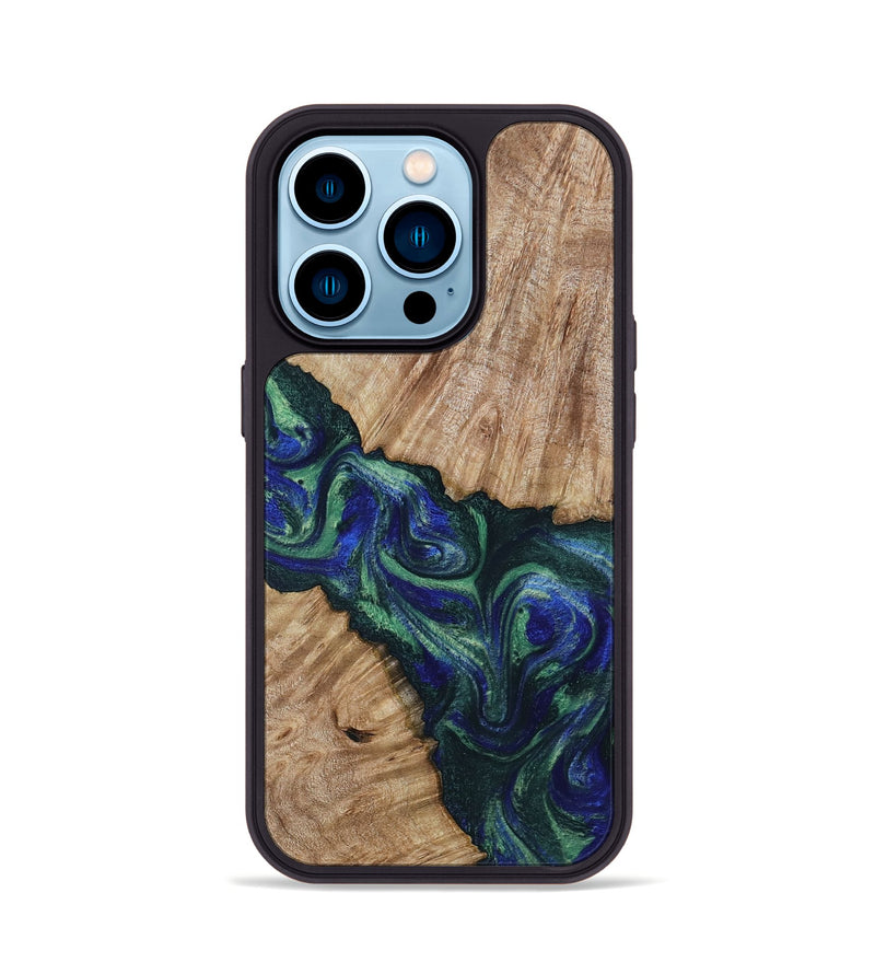 iPhone 14 Pro Wood Phone Case - Metta (Green, 794550)