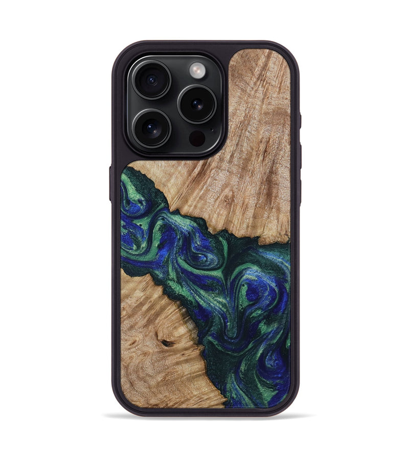 iPhone 15 Pro Wood Phone Case - Metta (Green, 794550)