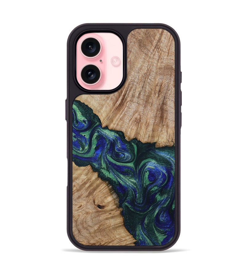 iPhone 16 Wood Phone Case - Metta (Green, 794550)