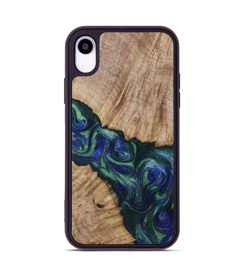 iPhone Xr Wood Phone Case - Metta (Green, 794550)
