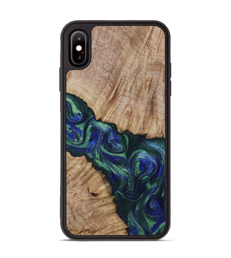iPhone Xs Max Wood Phone Case - Metta (Green, 794550)